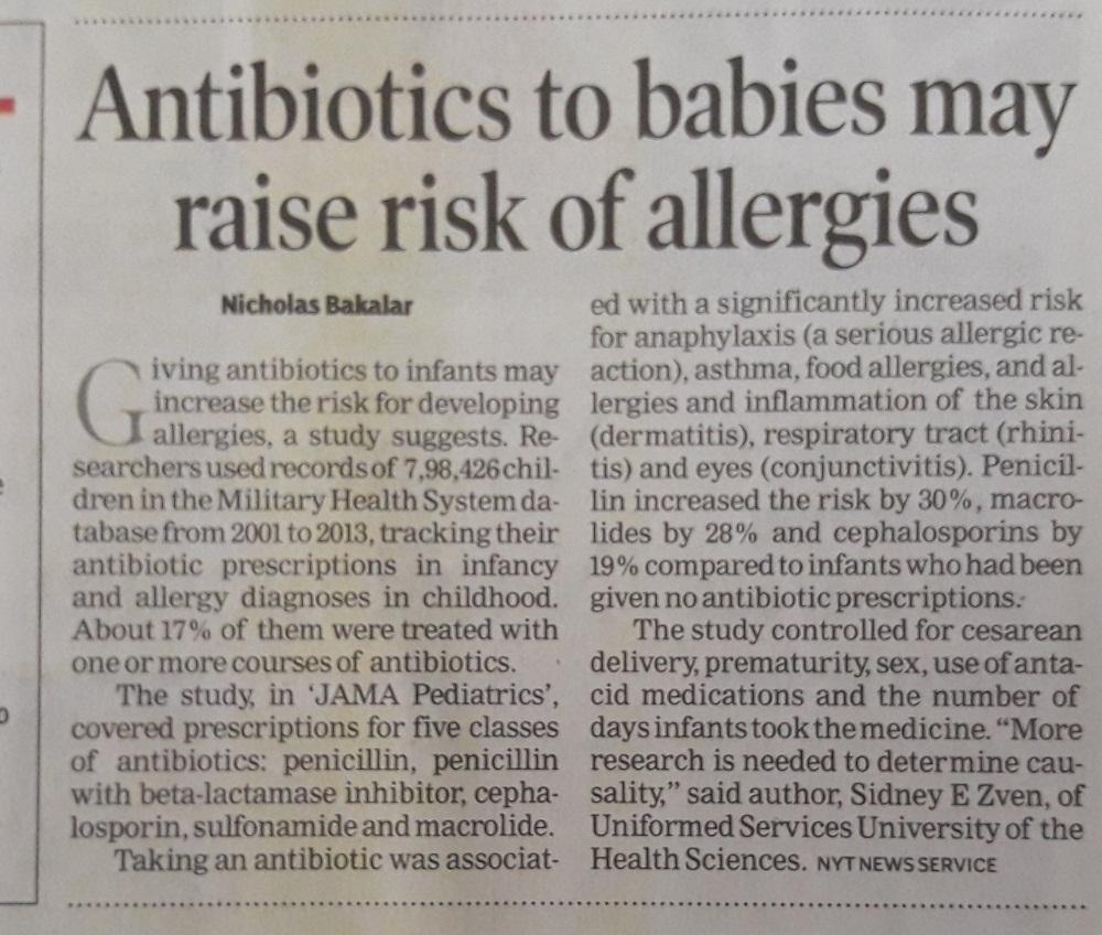 ANTIBIOTICS TO ALLERGY