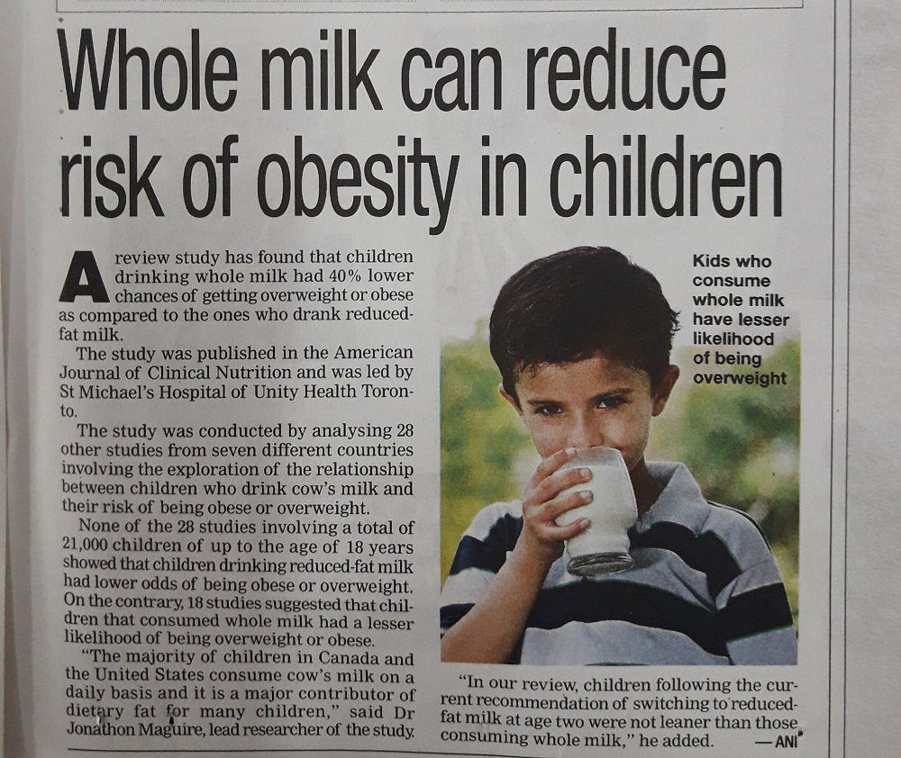 MILK REDUCES OBESITY